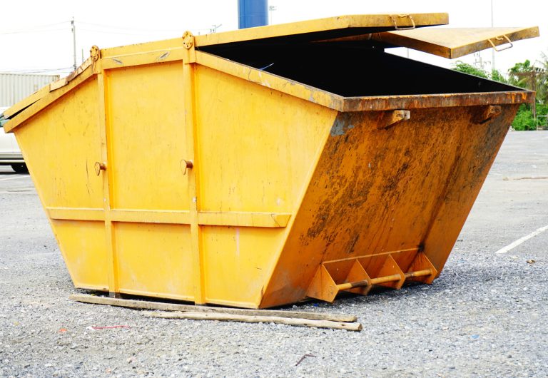 Yellow skip bin